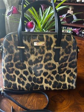 Kate Spade NY Leopard Print Cedar St Maise Satchel